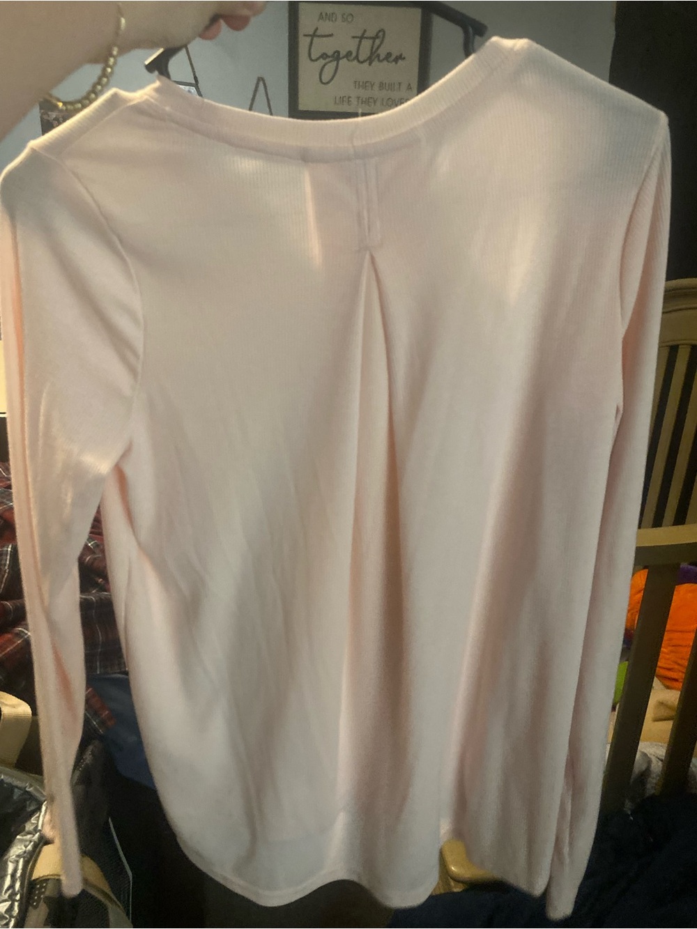 Women’s Long Sleeve Pleat-Back Top - Light Pink by mondetta